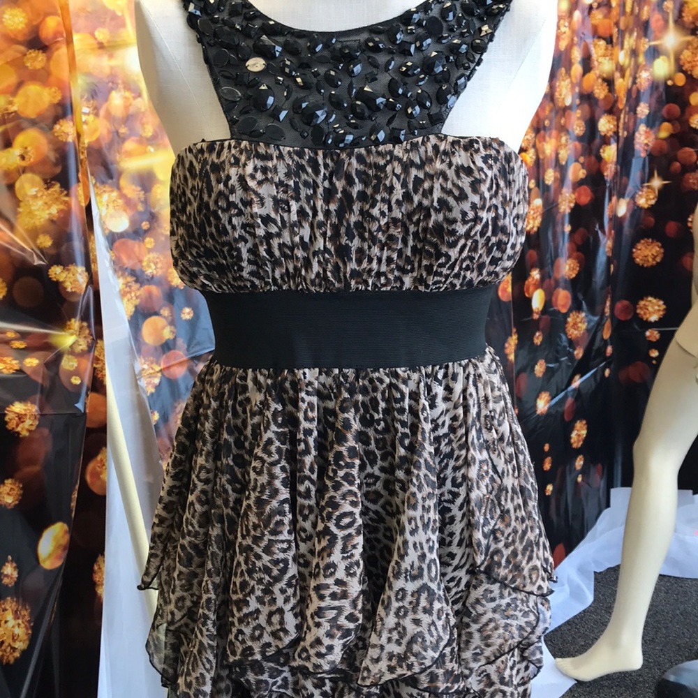 Roberta leopard dress, homecoming